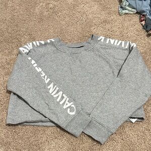 Calvin Klein cropped Sweatshirt with Logo Sleeves
